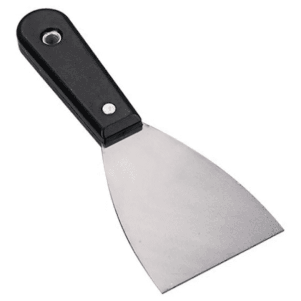 ESPATULA DE ACERO Y MANGO DE PLASTICO 10 CM