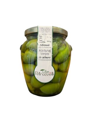 ACEITUNAS VERDES  BELLA DI CERIGNOLA   PETRUZZELLI 560 GR