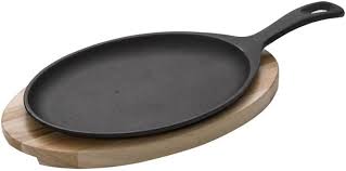 PLATO DE MADERA GRILL OVAL 30,5 X 18.5 X 2 CM CON ASA TRAMONTINA