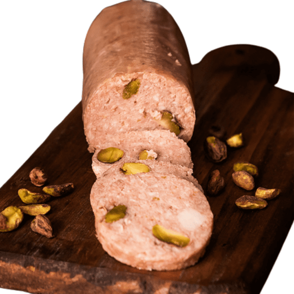 MORTADELA TIPO BOLOGNA CON PISTACHO  ARTESANAL