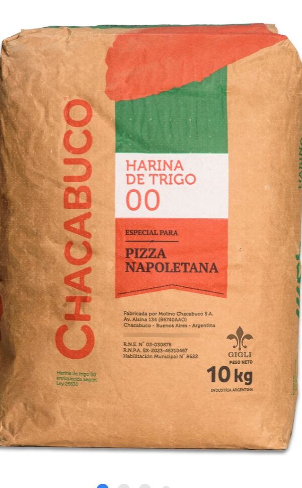 CHACABUCO HARINA 00  PIZZA NAPOLETANA BOLSA  X 10 KG
