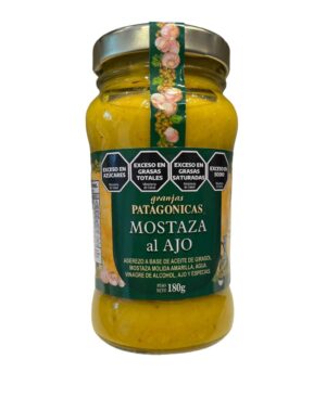 MOSTAZA A LA CREMA CON AJO GRANJAS PATAGONICAS 180 GR