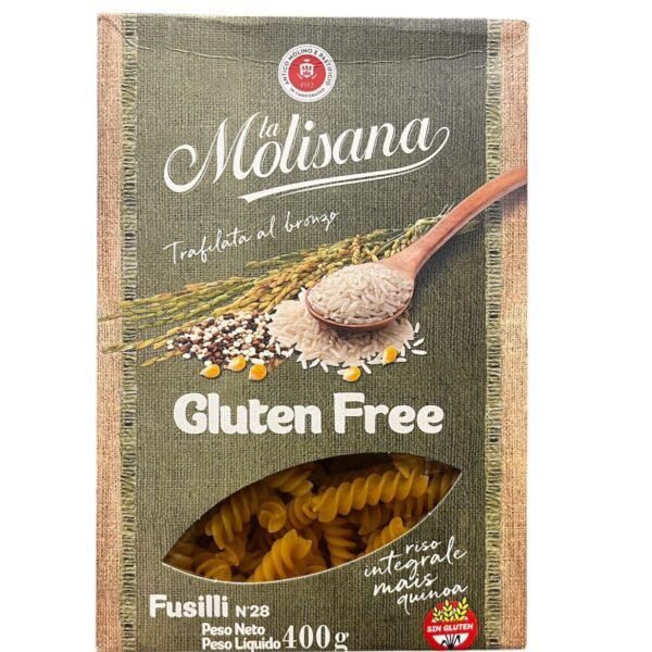FIDEOS FUSILLI SIN GLUTEN LA MOLISANA 400 GR