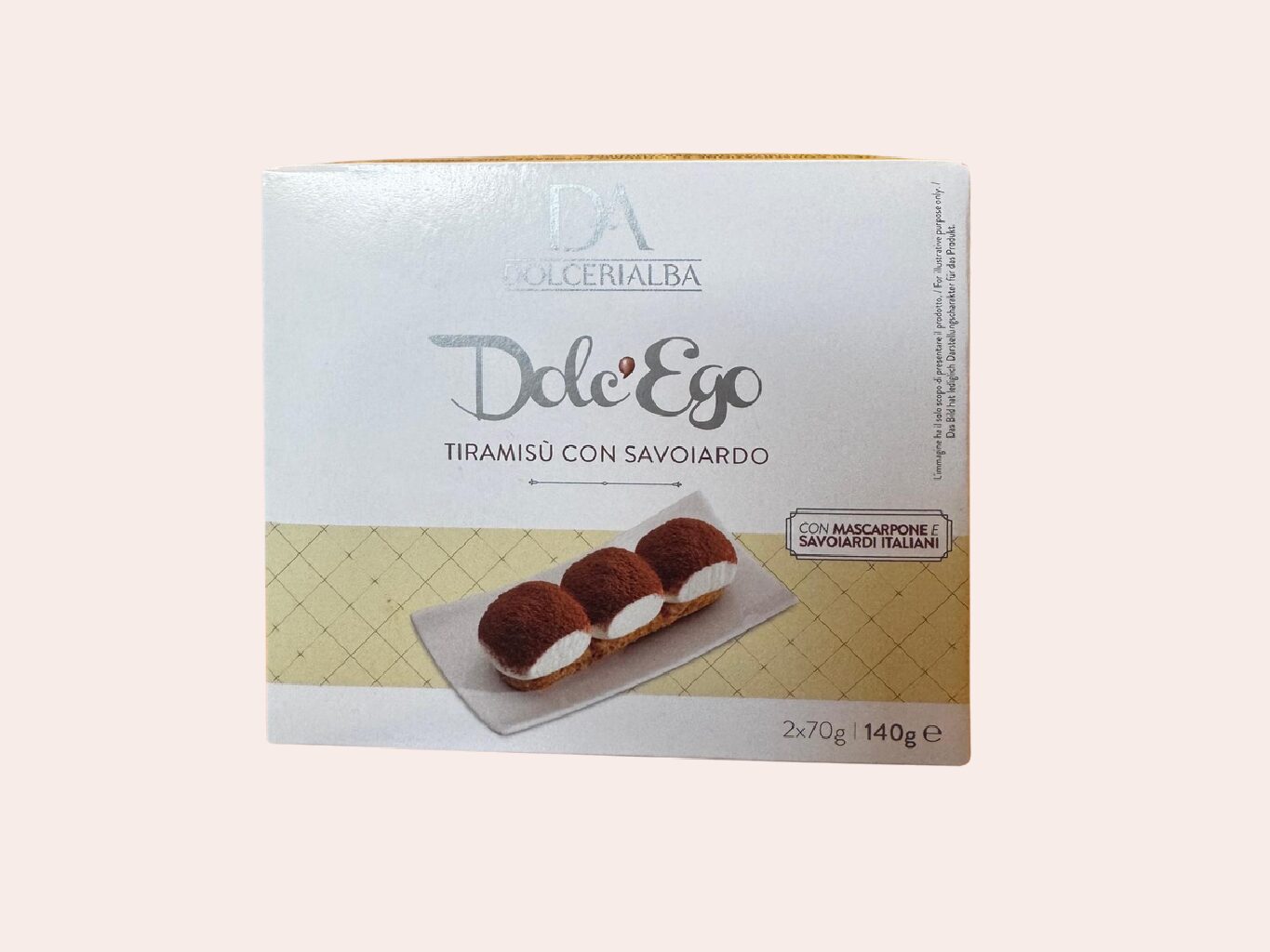 TIRAMISU CON SAVOIARDO  2 X 70 GR - DOLCE EGO DOLCERIA ALBA -CONGELADO