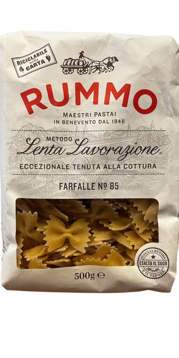 PASTA SECA FARFALLE NRO 85 RUMMO X 500 GR – ITALIA