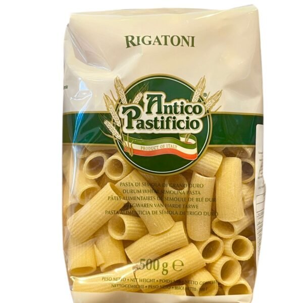 FIDEOS MEZZI RIGATONI BRONZO ANTICO PASTIFICIO X 500 GR -ITALIA