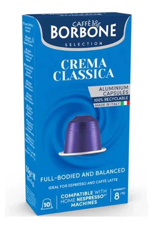 CAPSULA DE CAFE ITALIANO "BORBONE" CREMA CLASSICA 10 U