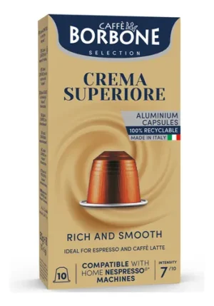 CAPSULA DE CAFE ITALIANO "BORBONE" CREMA SUPÉRIORE  X 10 UNIDADES