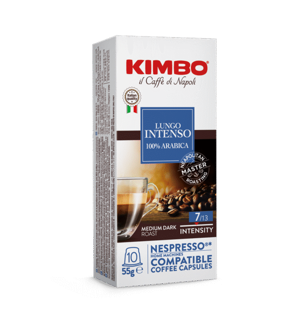 CAFE INTENSO LUNGO 10 CAP KIMBO