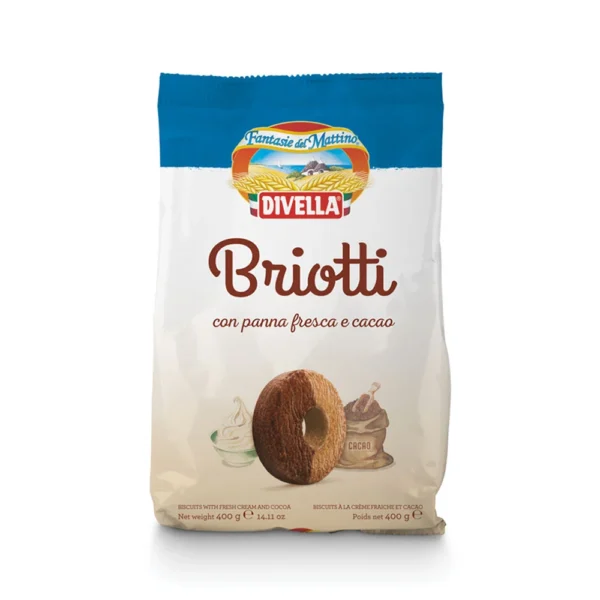 GALLETITAS BRIOTTI CACAO PANNA 400 GR DIVELLA