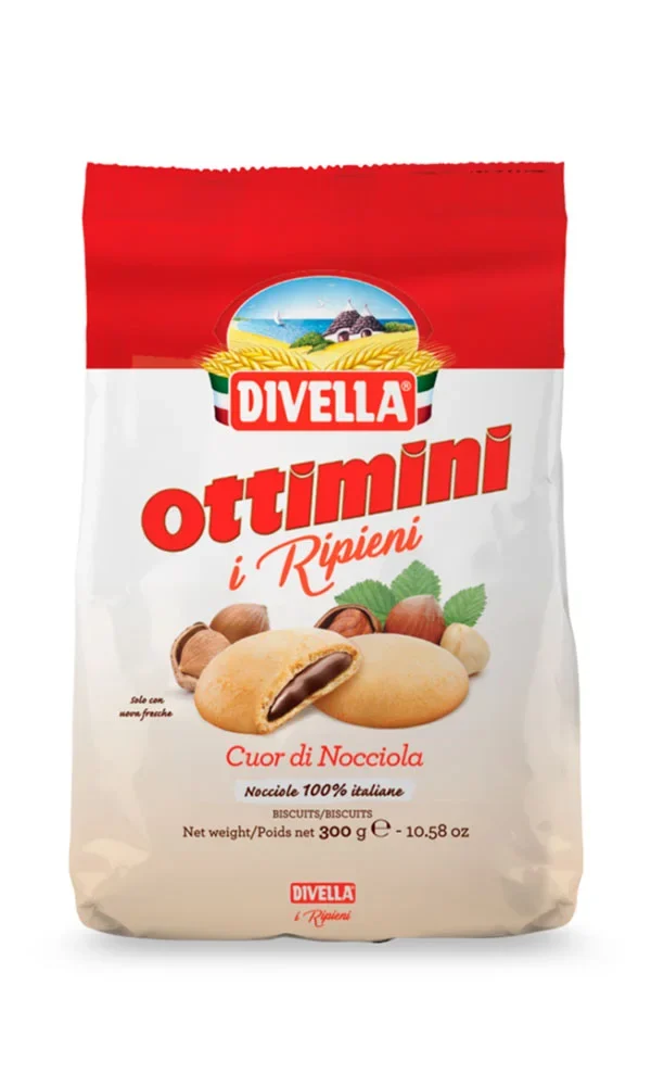 GALLETITAS RIPIENI  DI NOCCIOLE 300 GR  DIVELLA