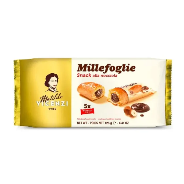 GALLETAS MILLEFOGLIE NOCCIOLA X 5 U  125 GR MATILDE VICENZI