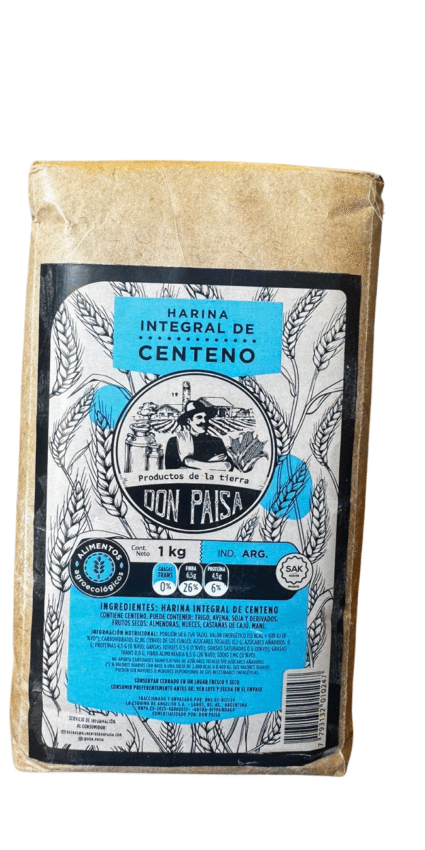 HARINA DE CENTENO X 1KG  DON PAISA