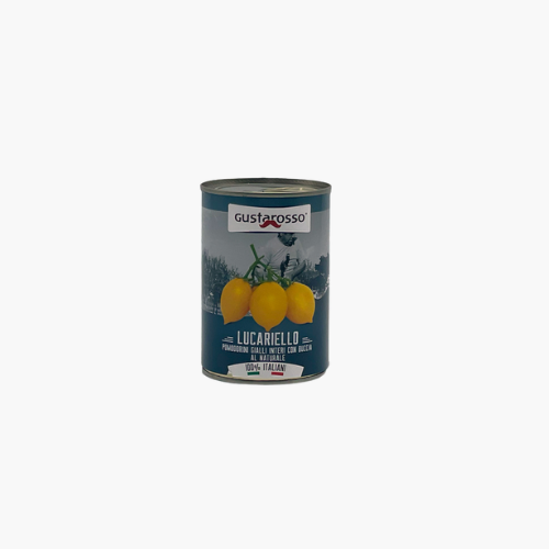POMODORINI GIALLI INTERI CON BUCCIA A NATURALE 400 GR GUSTAROSSO-NUEVO-