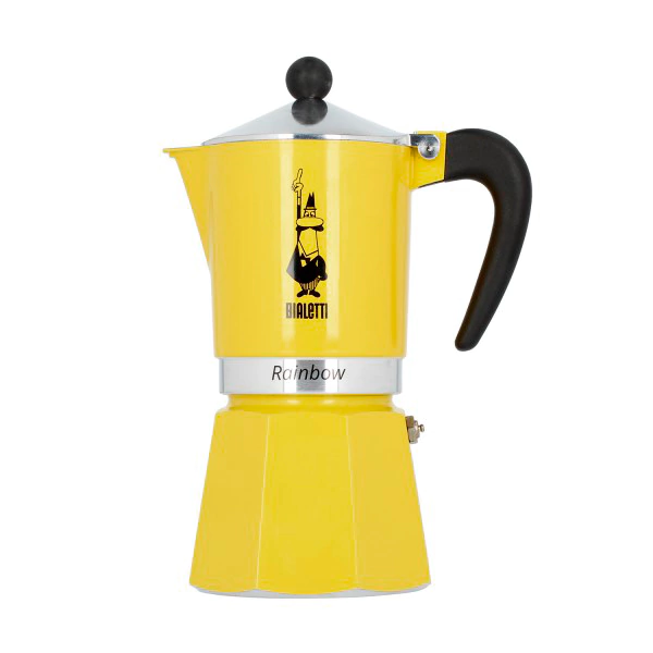 CAFETERA  RAINBOW 3 TAZAS  AMARILLA  BIALETTI