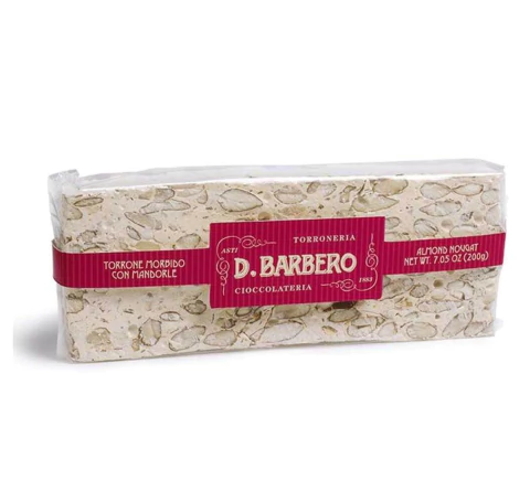 TURRON BLANDO CON MANDORLE X 200 GR - BARBERO