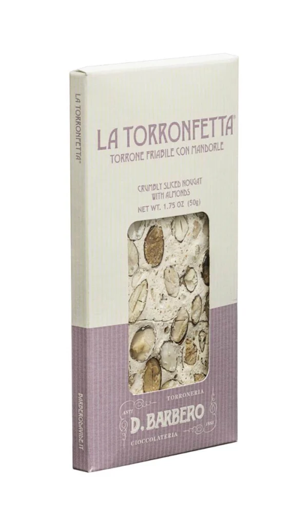 TURRON CON MANDORLE X 50 GR -BARBERO -ITALIA