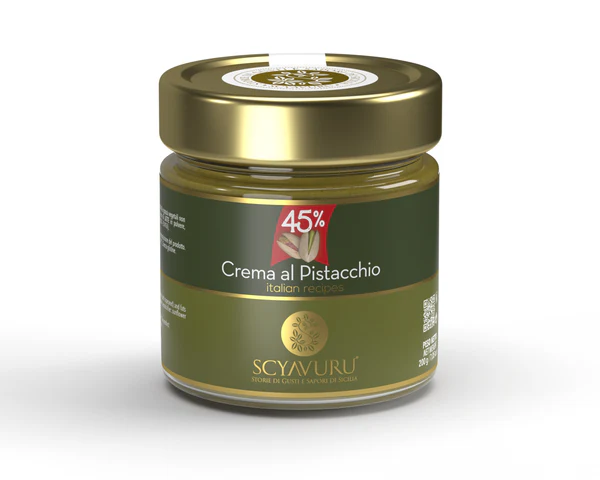CREMA AL PISTACHO 45% x 200 gr SCYAVURU- ITALIA
