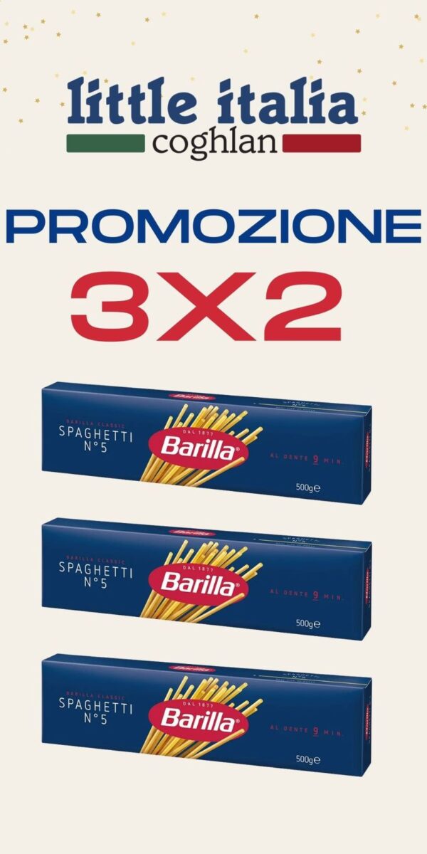 3X2 PASTA LARGA BARILLA SPAGUETTI X 500 GR