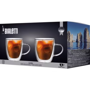 TAZAS SET CAPRI DOLBE VIDRIO BIALETTI  350 ML