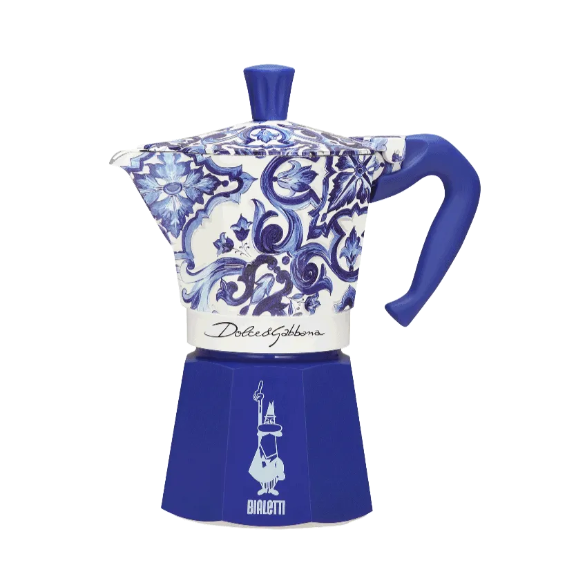 CAFETERA EXPRESS BIALETTI MOKA DOLCE & GABBANA AZUL MEDITERRANEO 6 TAZAS