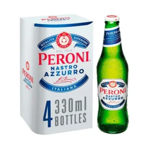 CERVEZA PERONI NASTRO PACK DE 4 PORRONES 330 ml