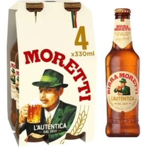CERVEZA MORETTI PORRON X 330 ml PACK 4 U
