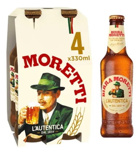 CERVEZA MORETTI PORRON X 330 ml PACK 4 U