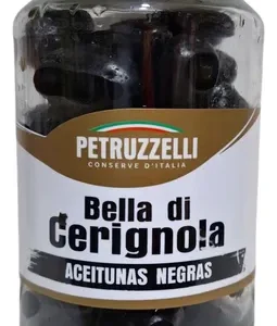 ACEITUNAS NEGRAS "SECAS" FRASCO 580 ML PETRUZZELLI