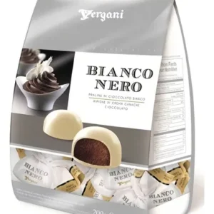 BOMBONES BIANCO NERO RELLENOS  VERGANI 180 GR