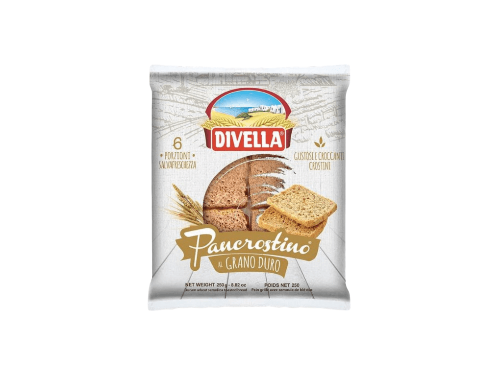 TOSTADAS PAN CROSTINO DE SEMOLA DIVELLA X 250 GR