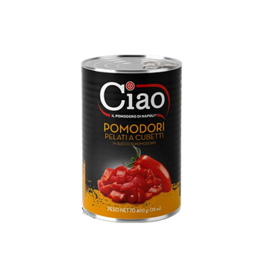POMODORI ITALIANI A CUBETTI CIAO X 400 GR x 2 UN.