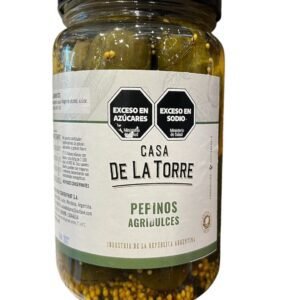 PEPINOS AGRIDULCES ENTEROS CASA DE LA TORRE 600 GR