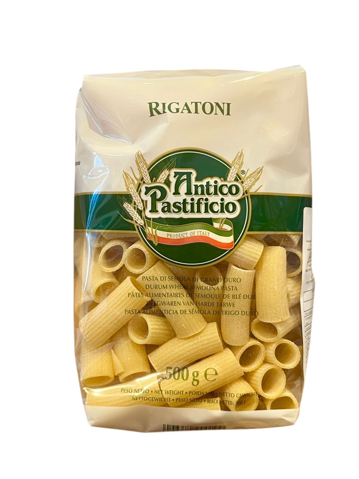 FIDEOS MEZZI RIGATONI BRONZO ANTICO PASTIFICIO X 500 GR -ITALIA