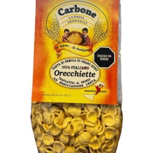 PASTA ITALIANA CARBONE ORECCHIETE POR 500 GR