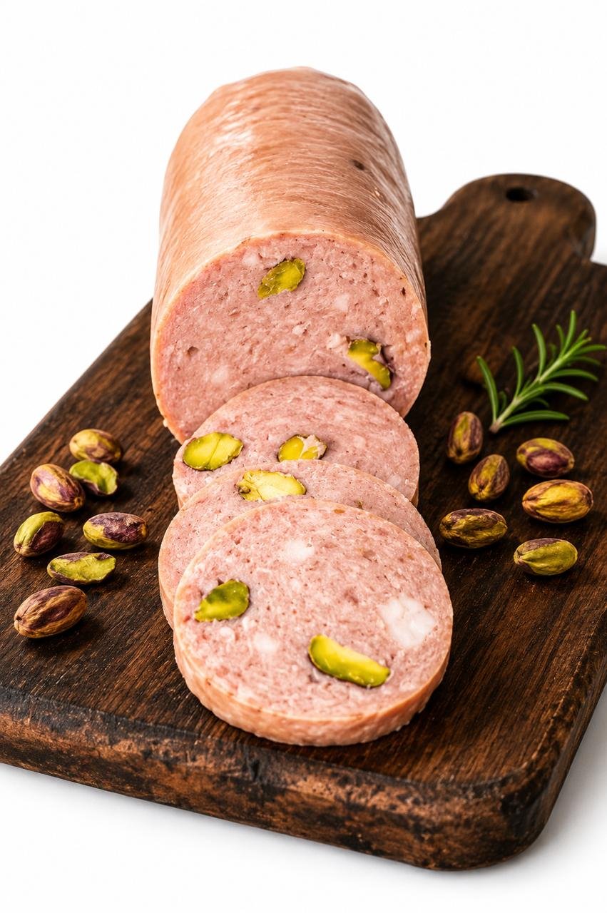 MORTADELA TIPO BOLOGNA CON PISTACHO ARTESANAL