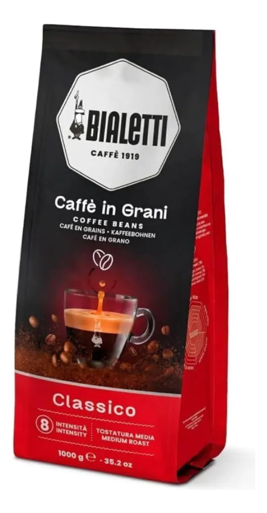CAFE EN GRANO CLASSICO INTENSIDAD 8 - 1 KG BIALETTI