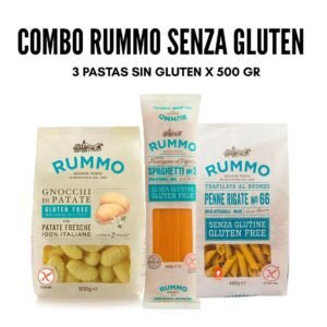 COMBO PASTA SIN GLUTEN RUMMO - 3 UNI 500 GR -ITALIA