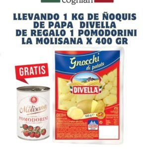 1 KG ÑOQUIS DEL 29 DIVELLA + POMODORI GRATIS 400 GR
