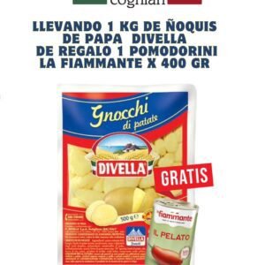 1 KG ÑOQUIS DEL 29 DIVELLA + POMODORI GRATIS 400 GR