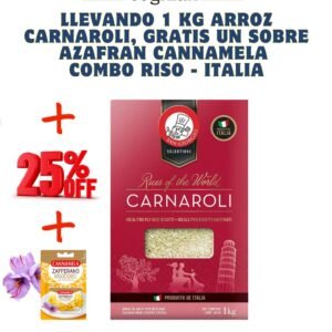 1 KG DE ARROZ CARNAROLI SAN GIORGIO + AZAFRAN CANNAMELA GRATIS
