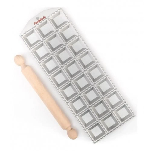 MOLDE RAVIOLI CON RODILLO PASTALINDA 24 CAV.