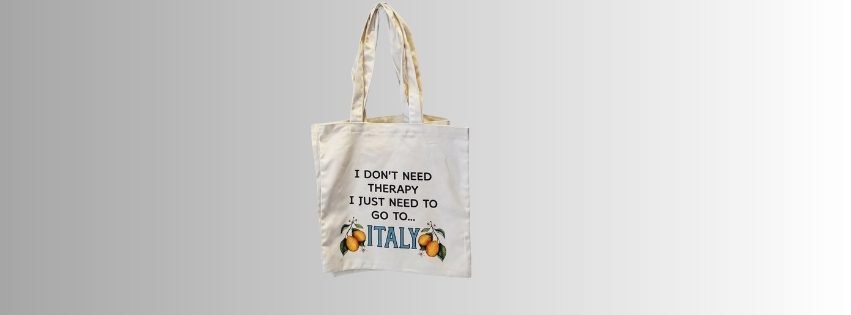TOTE BAG GO TO ITALY medidas: 35x 40x10