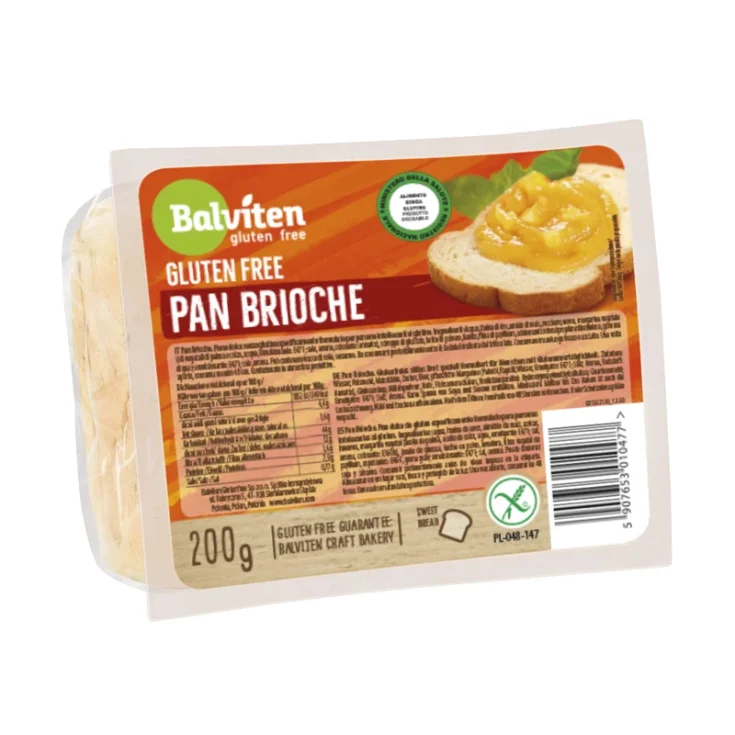 PAN BRIOCHE BALVITEN 200 GR  SIN GLUTEN – ITALIA