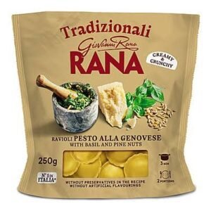 RAVIOLI RANA DE PESTO CON PIÑONES  X 250 GR