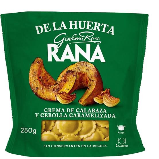 RAVIOLI DE ZAPALLO Y CEBOLLA CARAMELIZADA X 250 GR DE LA HUERTA RANA
