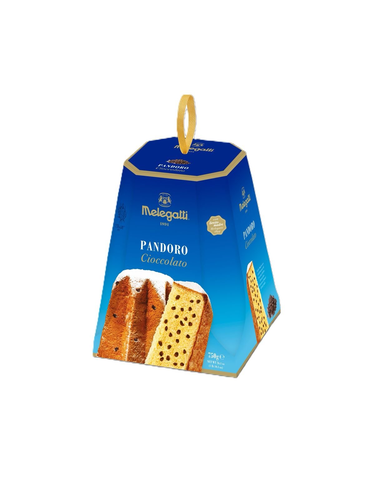PANDORO CON CHIP DE CHOCOLATE X 750 GR MELEGATTI-PROXIMO INGRESO