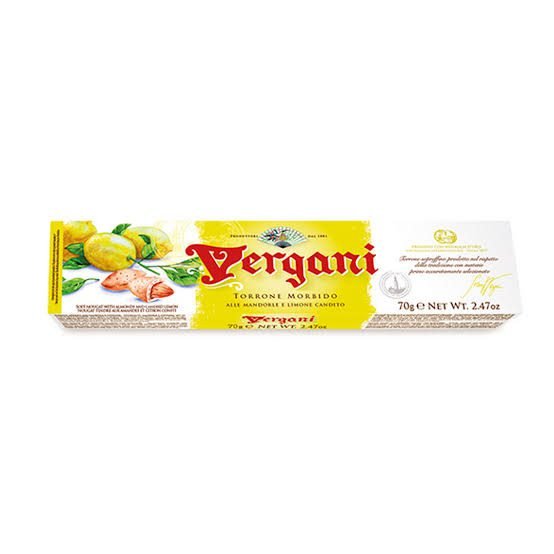 TURRON BLANDO ALMENDRAS Y LIMON 70 GR VERGANI