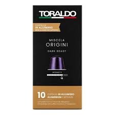 CAPSULA ORIGINI DARK ROAST X 10 U  TORALDO- ITALIA  INTENSIDAD 10